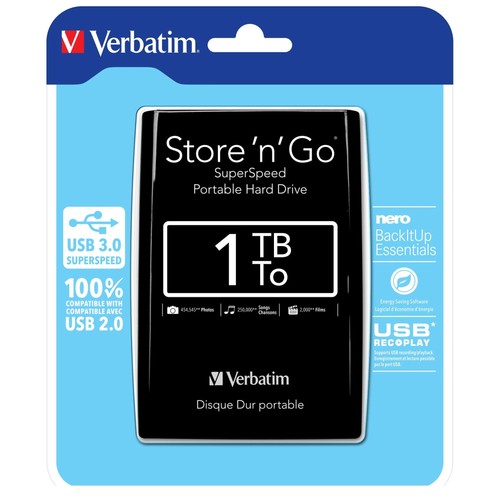 Verbatim hard disk esterno - disk, 1tb