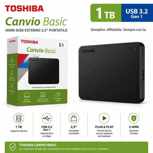 Toshiba canvio basics - toshiba,