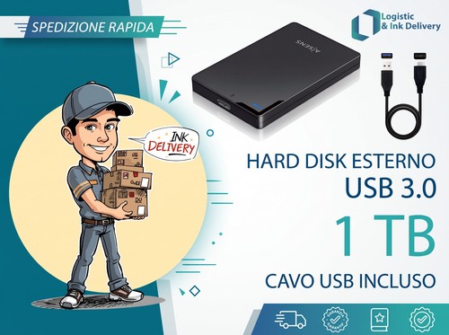 Hdd hard disk esterno tb - disk, 1